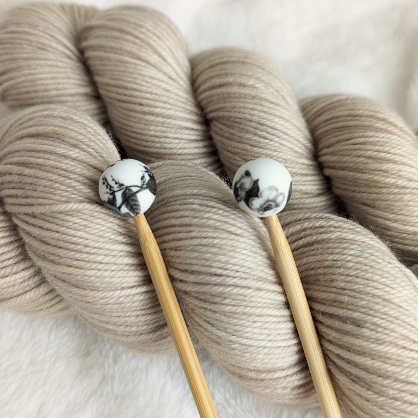 White with Black Flowers Stitch Stoppers