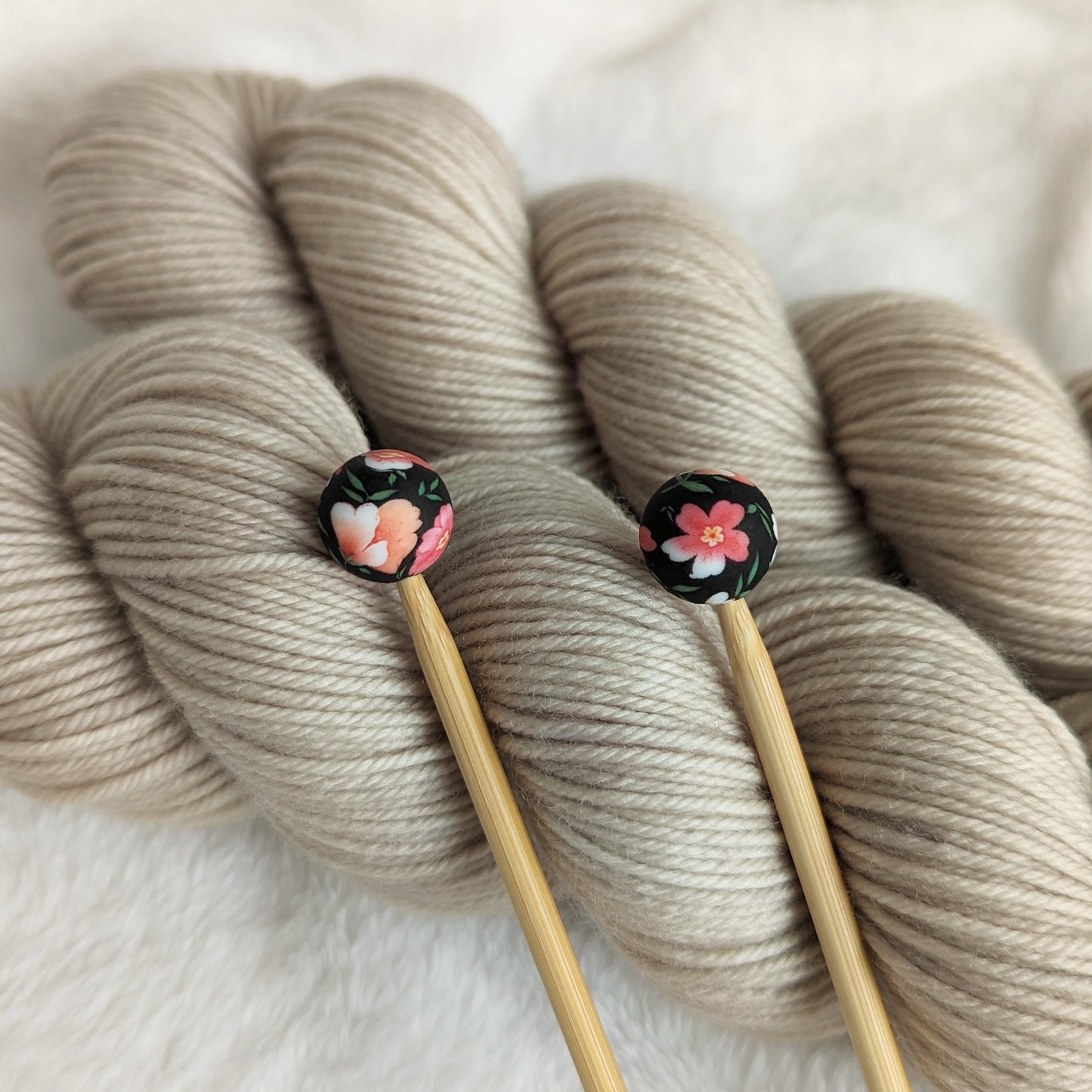 Black with Pink Flowers Stitch Stoppers